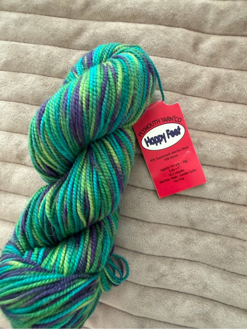 Happy Feet Merino Wool Yarn - Teal/Green/Purple